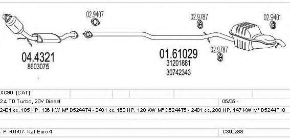 MTS C390288026349 Exhaust System